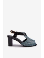 Dámské sandály na podpatku z ekokůže model 21658489 - Boto Dámské sandály na podpatku z ekokůže model 21658489 - Boto