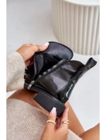 Kožené Lakované Kotníkové Boty S Černé model 21675506 - EVENTO Kožené Lakované Kotníkové Boty S Černé model 21675506 - EVENTO