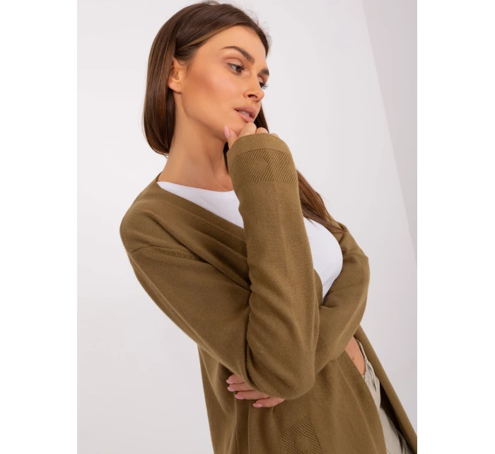 Kardigan AT SW model 21219734 oliwkowy - FPrice Kardigan AT SW model 21219734 oliwkowy - FPrice