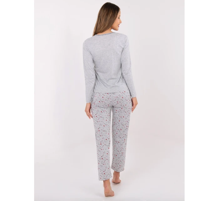 Pyžamo DU PI FP 003.99P šedé Pyžamo DU PI FP 003.99P šedé