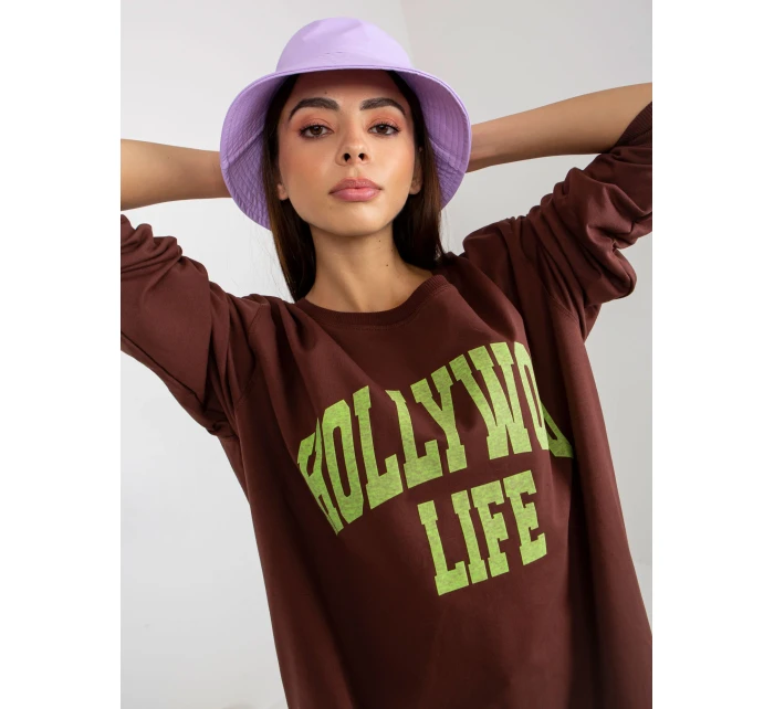 Mikina VI BL 3102.01P tmavě hnědá