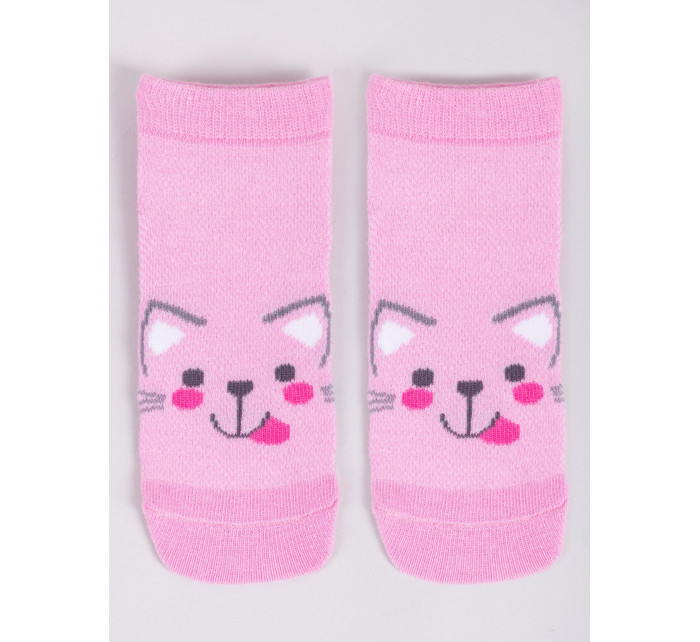 Yoclub Dívčí kotníkové tenké bavlněné ponožky Vzory Barvy 6-Pack SKS-0072G-AA00-004 Multicolour