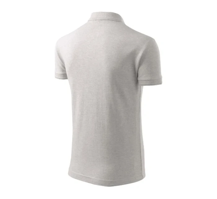 Pique Polo polokošile pánská světle šedý melír