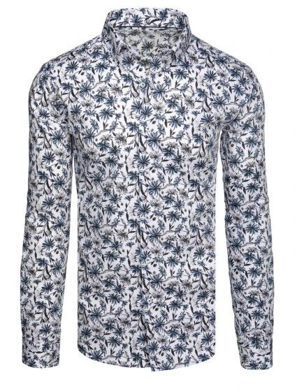 Pánské bílé tričko s květinami Dstreet model 21989481 - FashionStreet