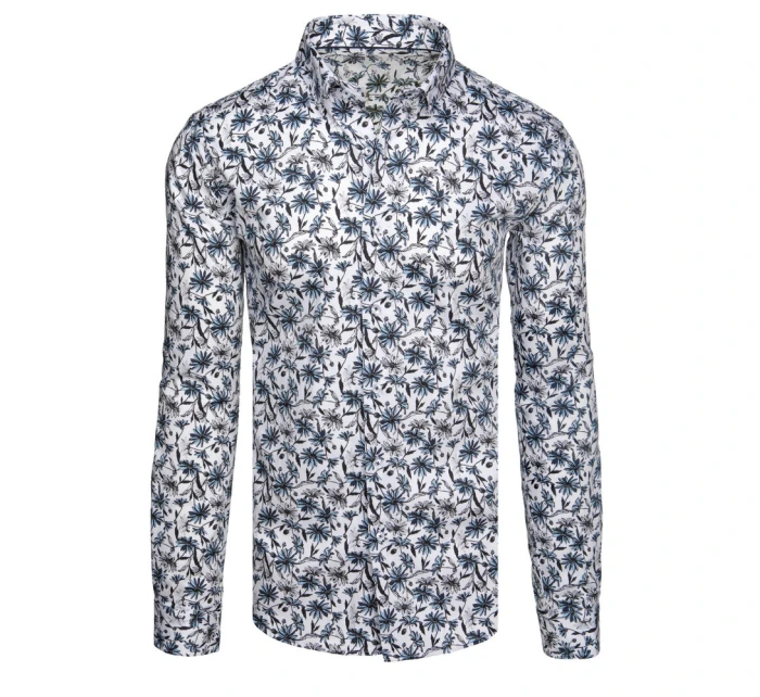 Pánské bílé tričko s květinami Dstreet model 21989481 - FashionStreet