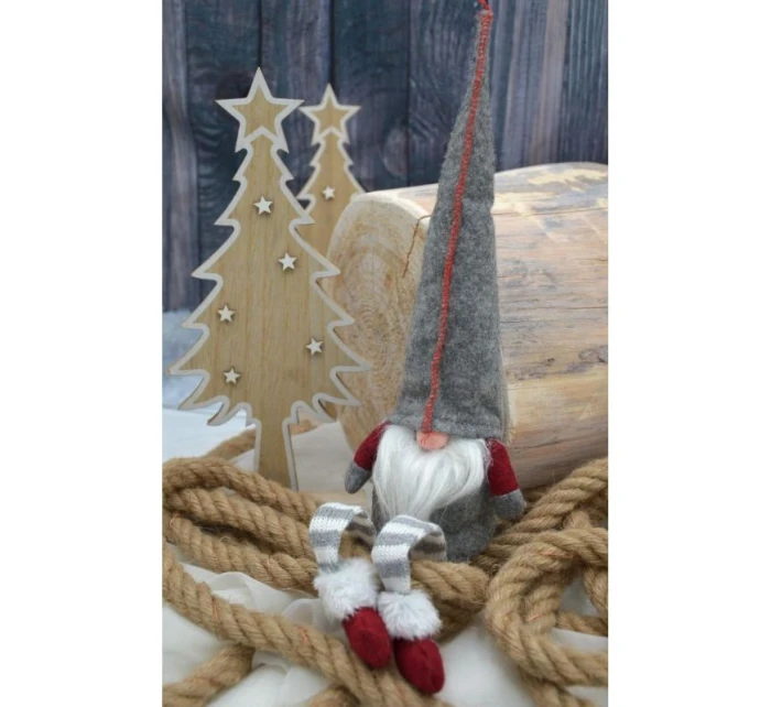 DEKORATIVNÍ TRPASLÍK 30+15CM ŠEDÝ DEKORATIVNÍ TRPASLÍK 30+15CM ŠEDÝ