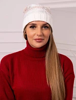 Monika fleecová čepice K256 tmavě béžová+ecru