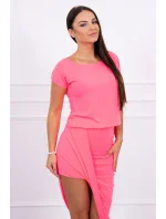 Asymetrické šaty růžové neonové Asymetrické šaty růžové neonové