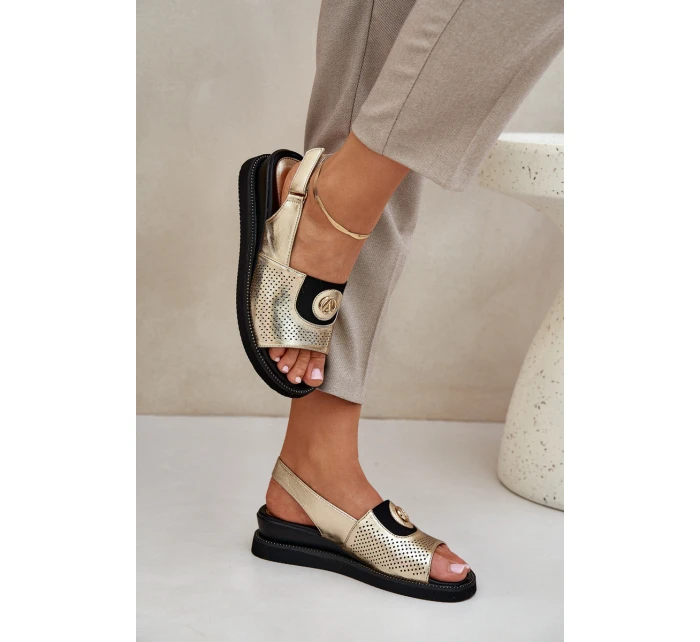 Dámské Sandály Na Klínu Zlaté Isnnoria Dámské Sandály Na Klínu Zlaté Isnnoria