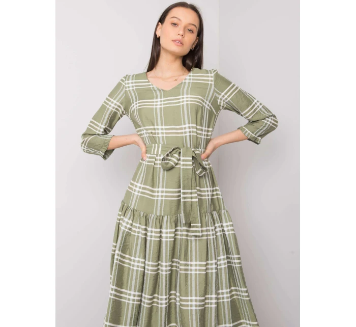 LK SK šaty 508074.39P khaki barva LK SK šaty 508074.39P khaki barva