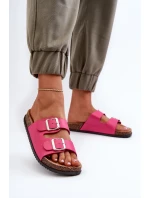 Dámské pantofle s přezkami Fuchsia Oliena