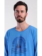 Pánská noční košile s dlouhým rukávem model 21822084 - Vienetta Pánská noční košile s dlouhým rukávem model 21822084 - Vienetta