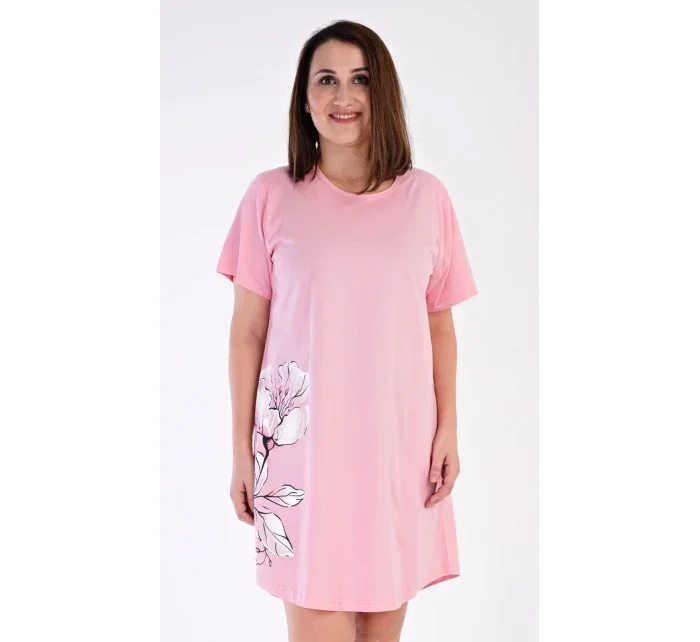 Dámská noční košile s krátkým rukávem model 18728710 - Vienetta Dámská noční košile s krátkým rukávem model 18728710 - Vienetta