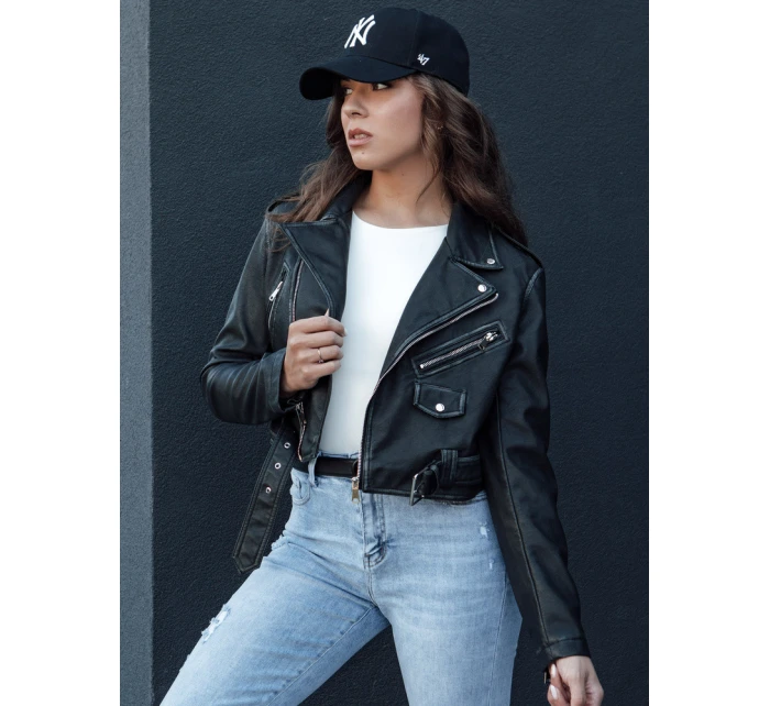 dámská kožená bunda ramones black Dstreet model 21979426 - FashionStreet