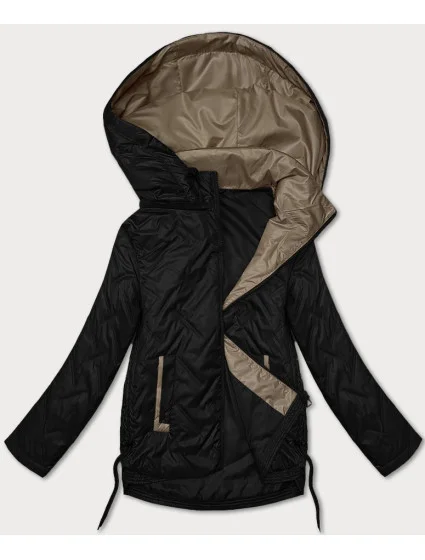 Černá tenká prošívaná plus size bunda model 20835872 - S'WEST