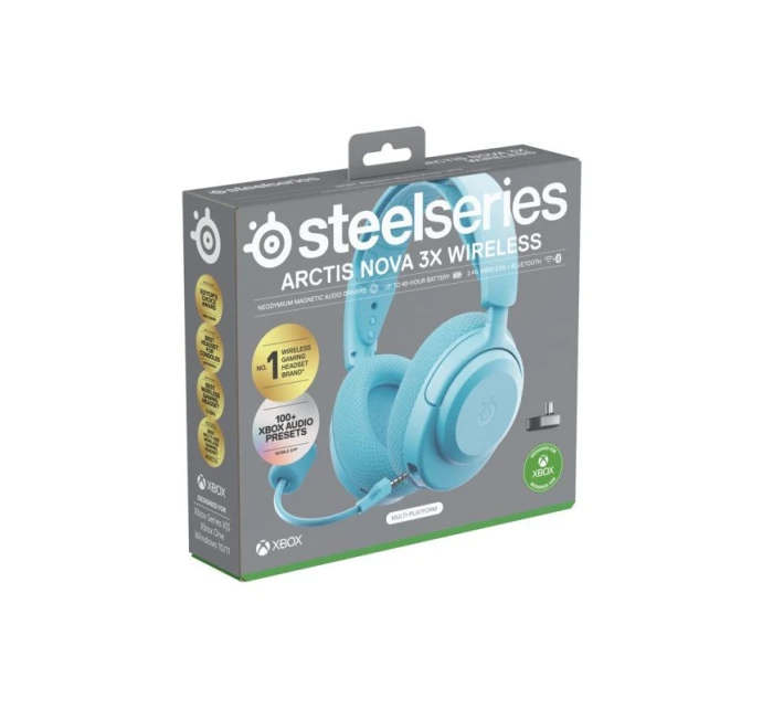 Bezdrátová sluchátka Steelseries Arctis Nova 3X pro Xbox, Aqua Bezdrátová sluchátka Steelseries Arctis Nova 3X pro Xbox, Aqua