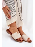 Dámské Pantofle Eko Kůže S Béžové model 21689348 - Boto Dámské Pantofle Eko Kůže S Béžové model 21689348 - Boto