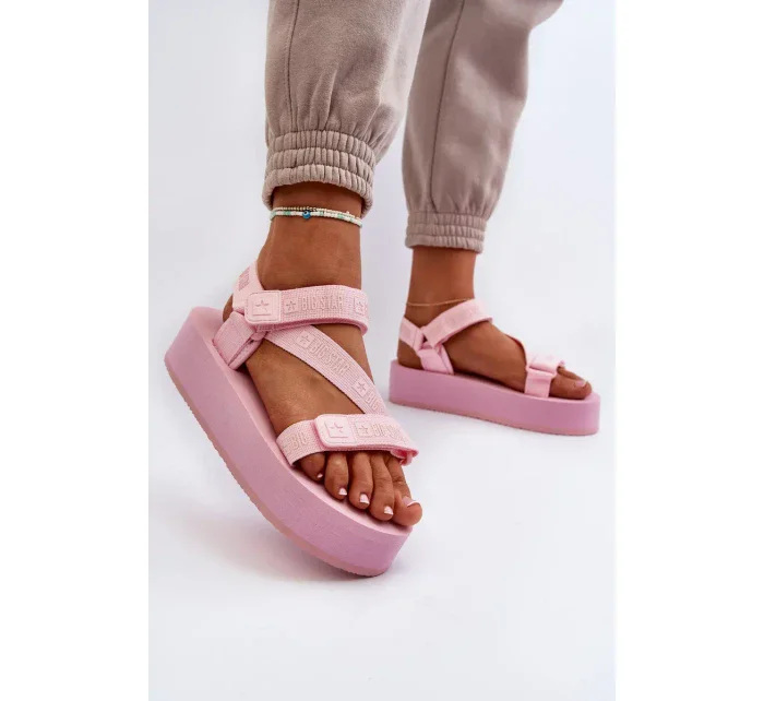 Dámské sandály na platformě Big Star Pink Dámské sandály na platformě Big Star Pink