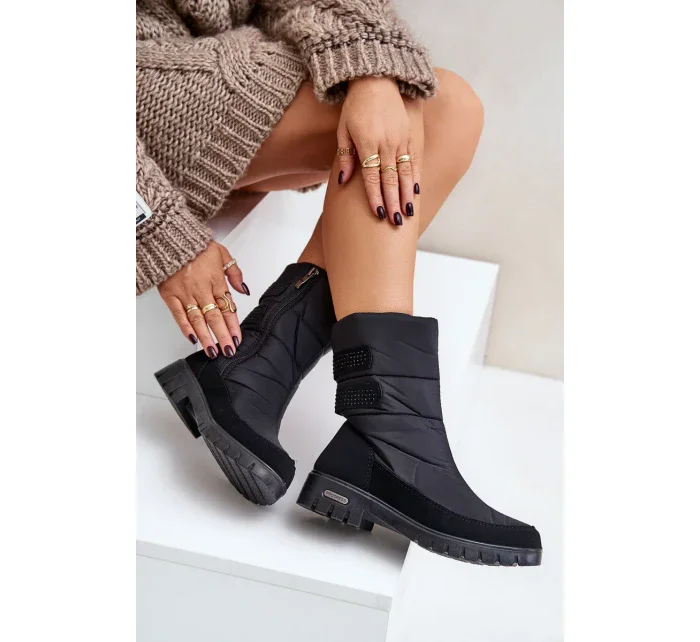 Dámské Sněhule Na Zip Progress PROGJ-21-16 Černé