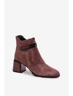 Boty na podpatku model 220198 Step in style Boty na podpatku model 220198 Step in style