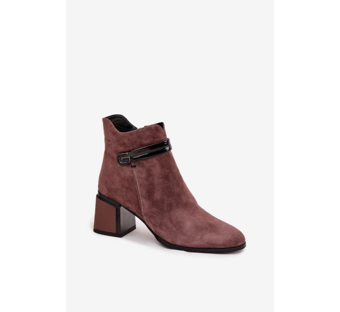 Boty na podpatku model 220198 Step in style Boty na podpatku model 220198 Step in style