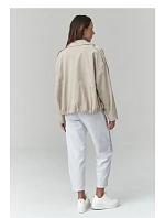 hřejivá kordová bunda model 225692 Makadamia hřejivá kordová bunda model 225692 Makadamia