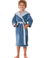 Dětský župan Tampa duo s kapucí 9159 denim světlý - Vestis