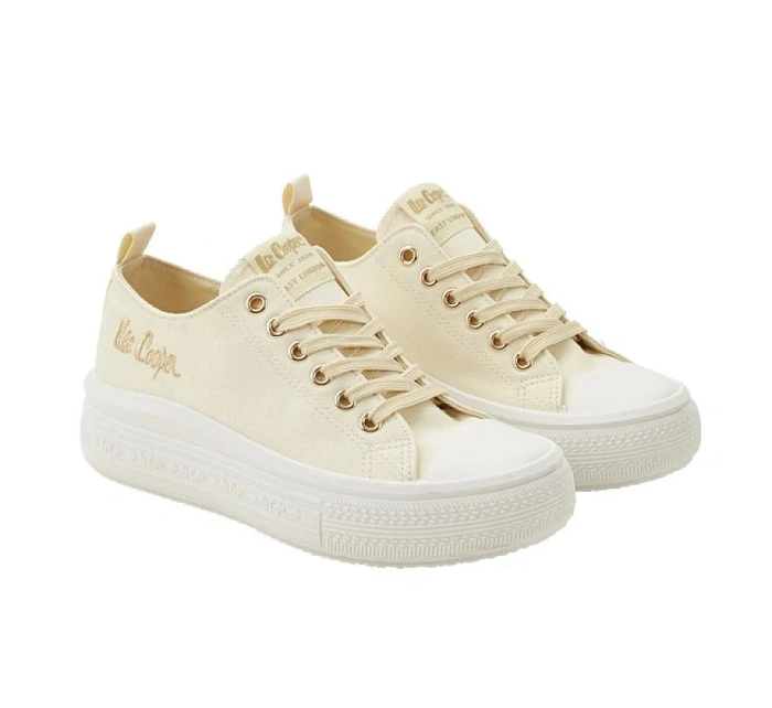 Lee Cooper dámské sportovní boty beige platform fashionable dámské Lee Cooper dámské sportovní boty beige platform fashionable dámské