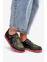 Kožené Polobotky Dámské Vzorované model 21691382 Černé - Maciejka