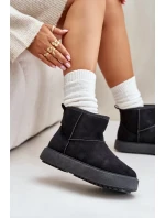 Dámské Sněhule Na Platformě Z Eko Semiše Černé Atteria Dámské Sněhule Na Platformě Z Eko Semiše Černé Atteria