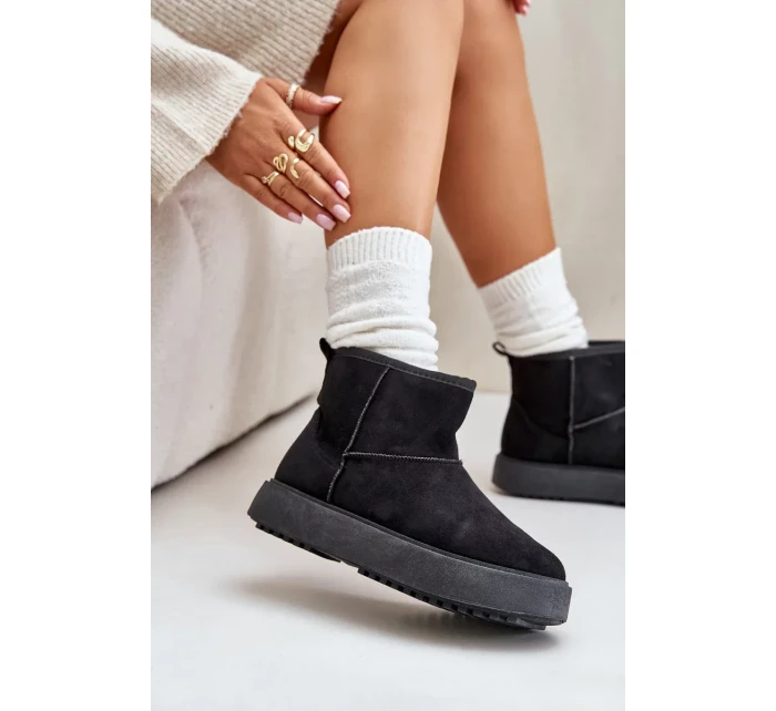 Dámské Sněhule Na Platformě Z Eko Semiše Černé Atteria Dámské Sněhule Na Platformě Z Eko Semiše Černé Atteria