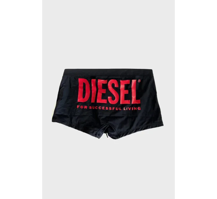 Pánské plavecké boxerky A09676-0JMAK-900 černá-potisk - Diesel