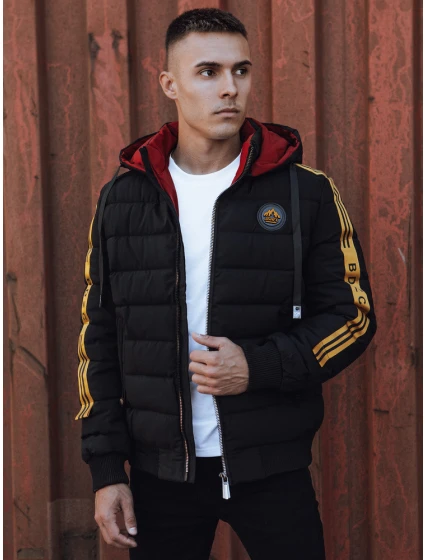 Pánská prošívaná zimní bunda s kapucí černá Dstreet model 21980290 - FashionStreet Pánská prošívaná zimní bunda s kapucí černá Dstreet model 21980290 - FashionStreet
