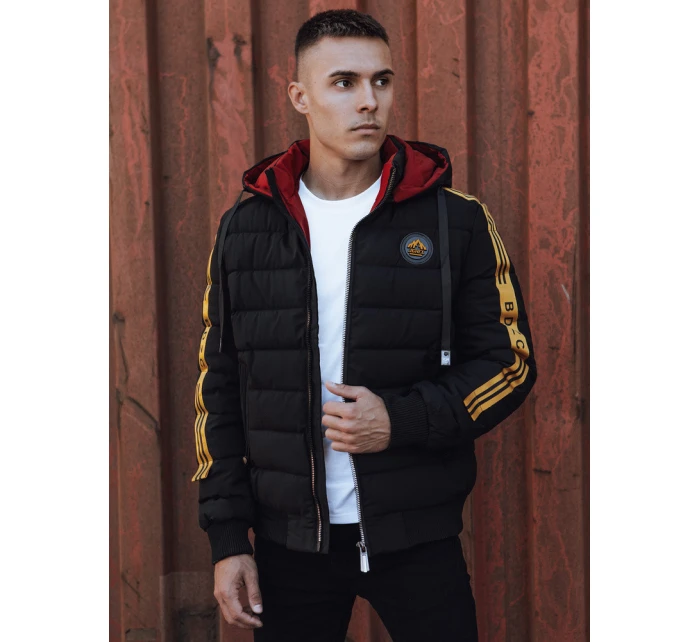 Pánská prošívaná zimní bunda s kapucí černá Dstreet model 21980290 - FashionStreet Pánská prošívaná zimní bunda s kapucí černá Dstreet model 21980290 - FashionStreet