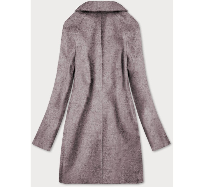 Hnědý dámský dvouřadový kabát (2721)