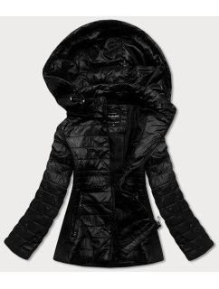 Černá prošívaná dámská bunda s vsadkami model 17047650 - ATURE