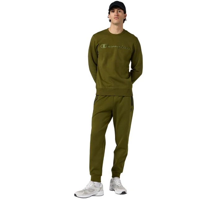 Pánská mikina Champion Crewneck Sweatshirt olive 220272 GS585 pánské Pánská mikina Champion Crewneck Sweatshirt olive 220272 GS585 pánské