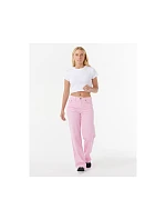 Kalhoty RIP CURL AGGIE RELAXED JEANS, růžové
