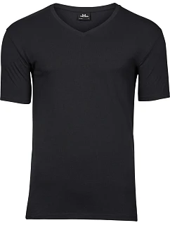 TJ 401 Pánské elastické tričko s výstřihem do V model 22497067 black - Tee Jays