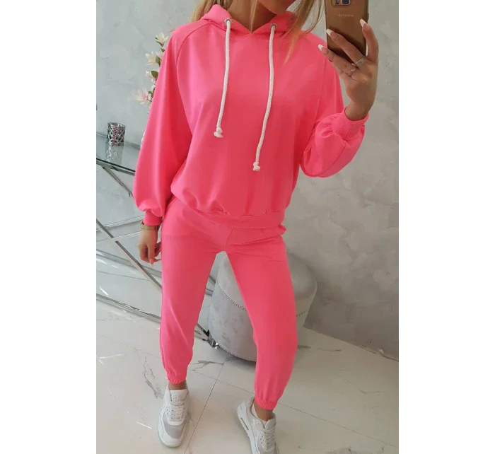Souprava mikiny s kapucí růžová neonová Souprava mikiny s kapucí růžová neonová
