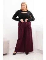 Dámské kalhoty Plus Size s širokými nohavicemi a model 21728701 - K-Fashion