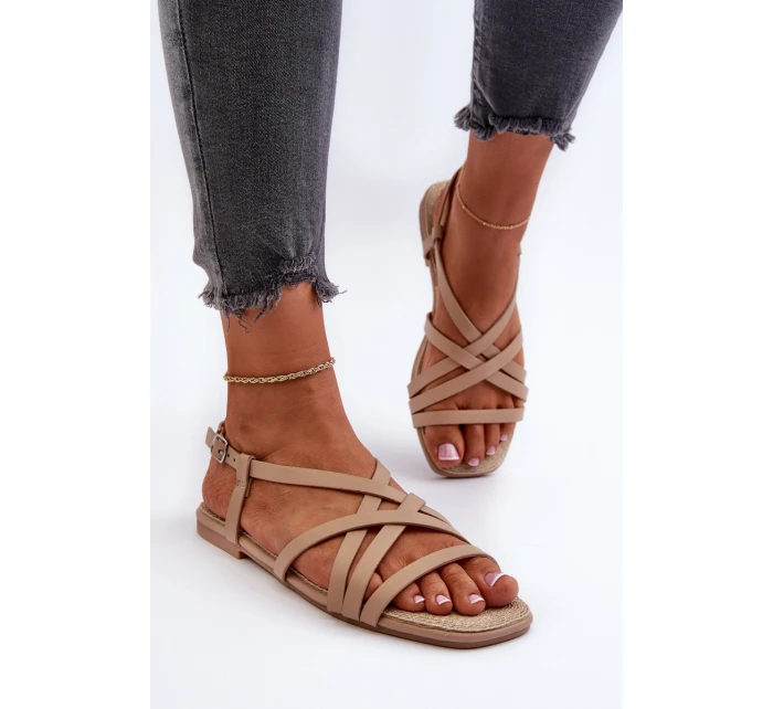 Ploché dámské sandály Big Star model 21653709 Beige - Big Star Shoes