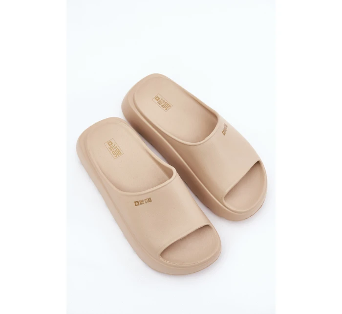Dámské Pěnové Pantofle Na Platformě Big Star model 21686451 Béžové - Big Star Shoes Dámské Pěnové Pantofle Na Platformě Big Star model 21686451 Béžové - Big Star Shoes