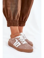 Kopačky Sportovní Boty Z Semiše Béžové model 21690645 - VINCEZA