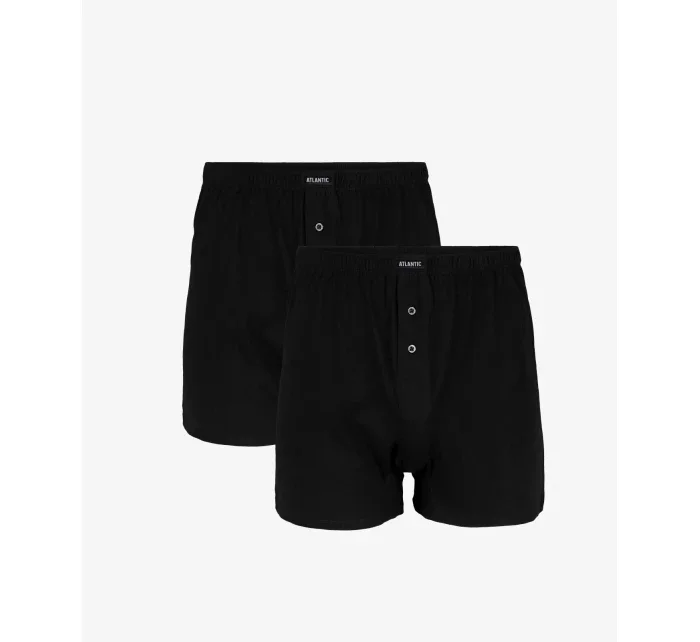 Pánské klasické boxerky s model 20070793 2PACK černé - Atlantic