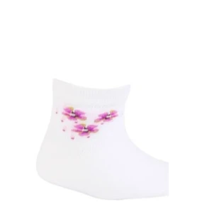 TENKÉ PONOŽKY BARVA 2-6 LET DÍVKY BÍLÉ 24-26