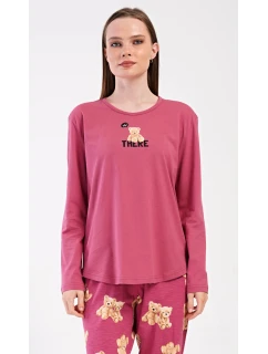 Dámské pyžamo dlouhé Pink bear