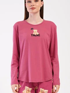 Dámské pyžamo dlouhé Pink model 20848216 - Vienetta