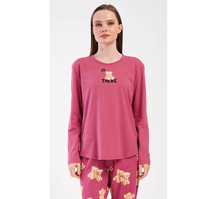 Dámské pyžamo dlouhé Pink model 20848216 - Vienetta