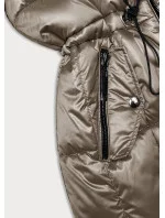 Vypasovaná béžová dámská zimní bunda S'west (B8207-B8282-12)